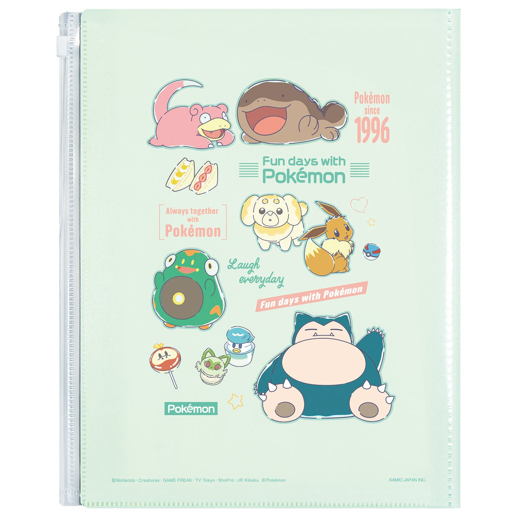 6-pocket clear file with zipper/cafe logo alignment