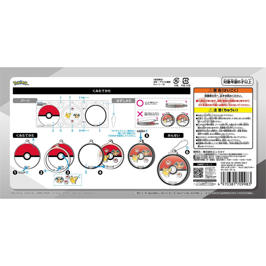 Authentic Pokemon Center Japan Akki Monster Ball, with detailed character artwork