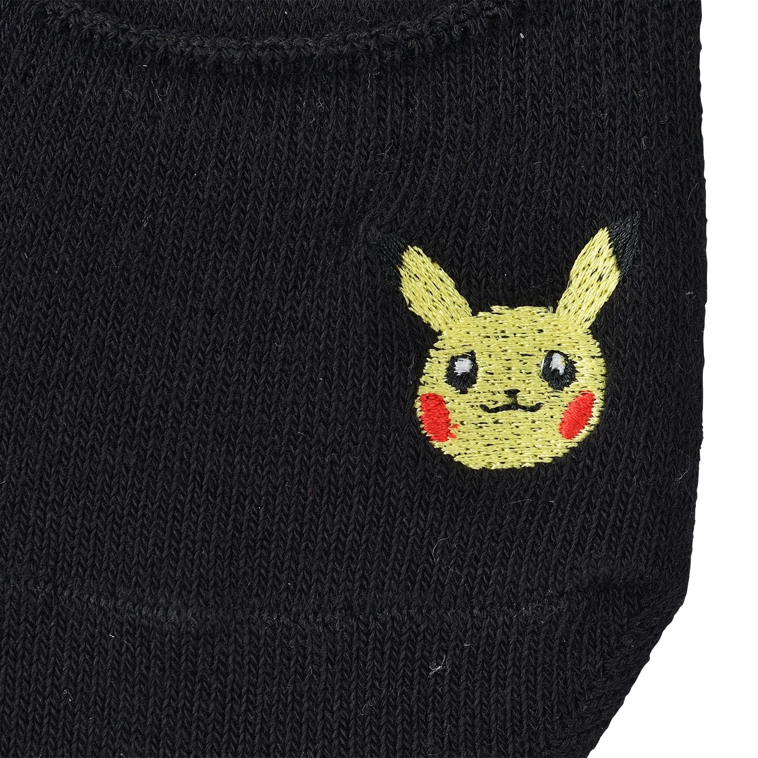 [Choose] Cover socks One point plain Pikachu BK (23-25cm)/(25-27cm)