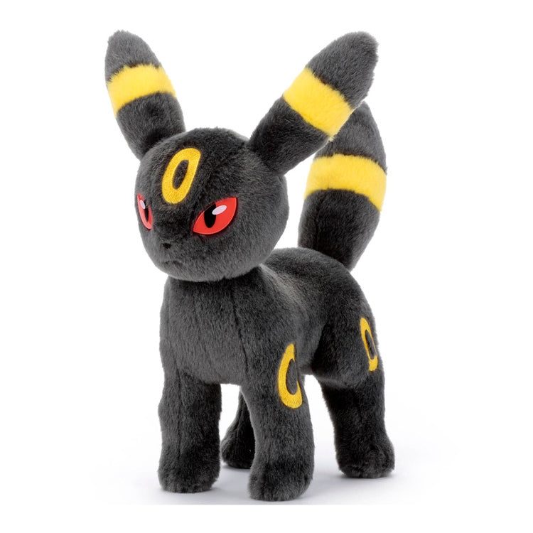 Blackie plush toy with detailed face, authentic Japanese Pokemon collectible
