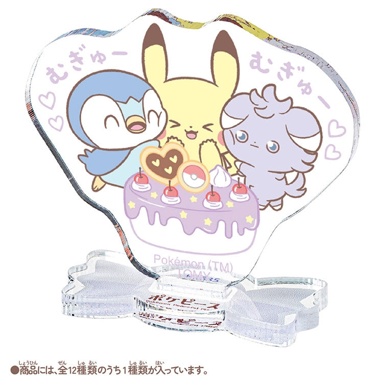 Pokemon Chokonto Mini Acrylic Stand Peace Life 2 from Japan, featuring colorful characters