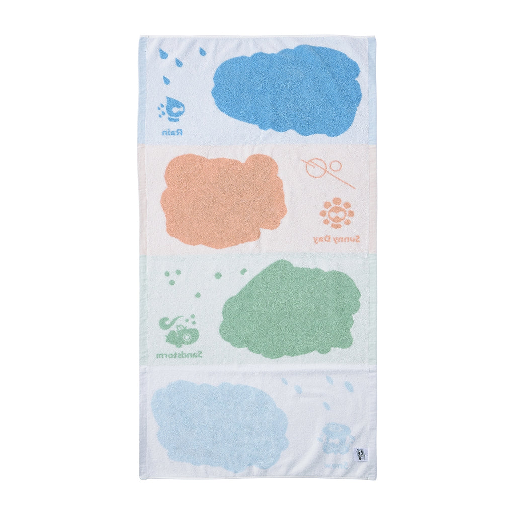 Authentic Pokemon OTENKI TEAM Bath Towel with vibrant design from Japan