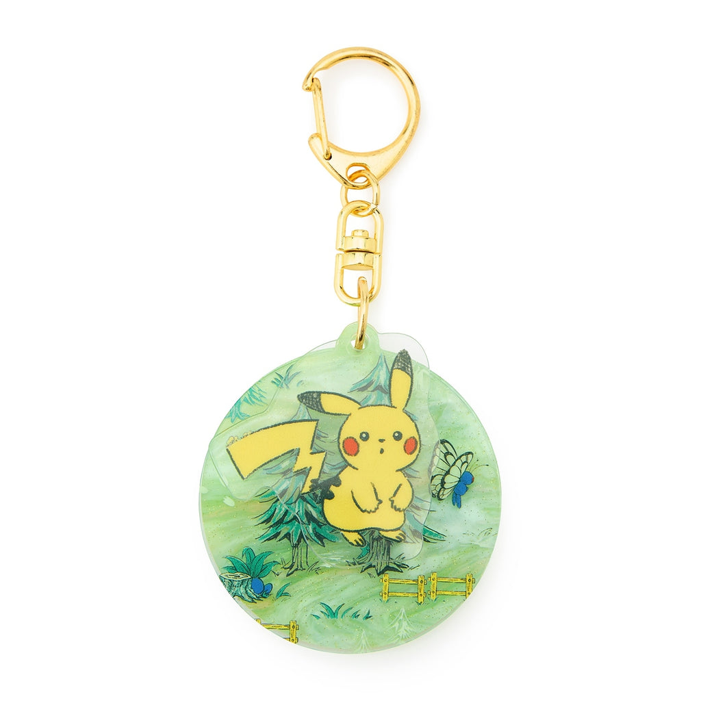 Pokemon Acrylic Keychain figure with forest design from Japan
