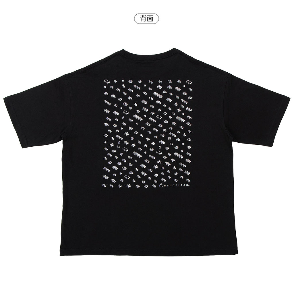 Nanoblock Big Silhouette T-shirt S (Black)