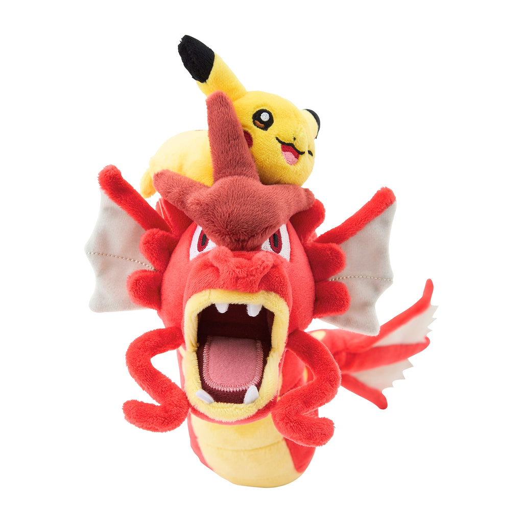 Plush toys Red Gyarados and Pikachu Pokemon Center Hiroshima R