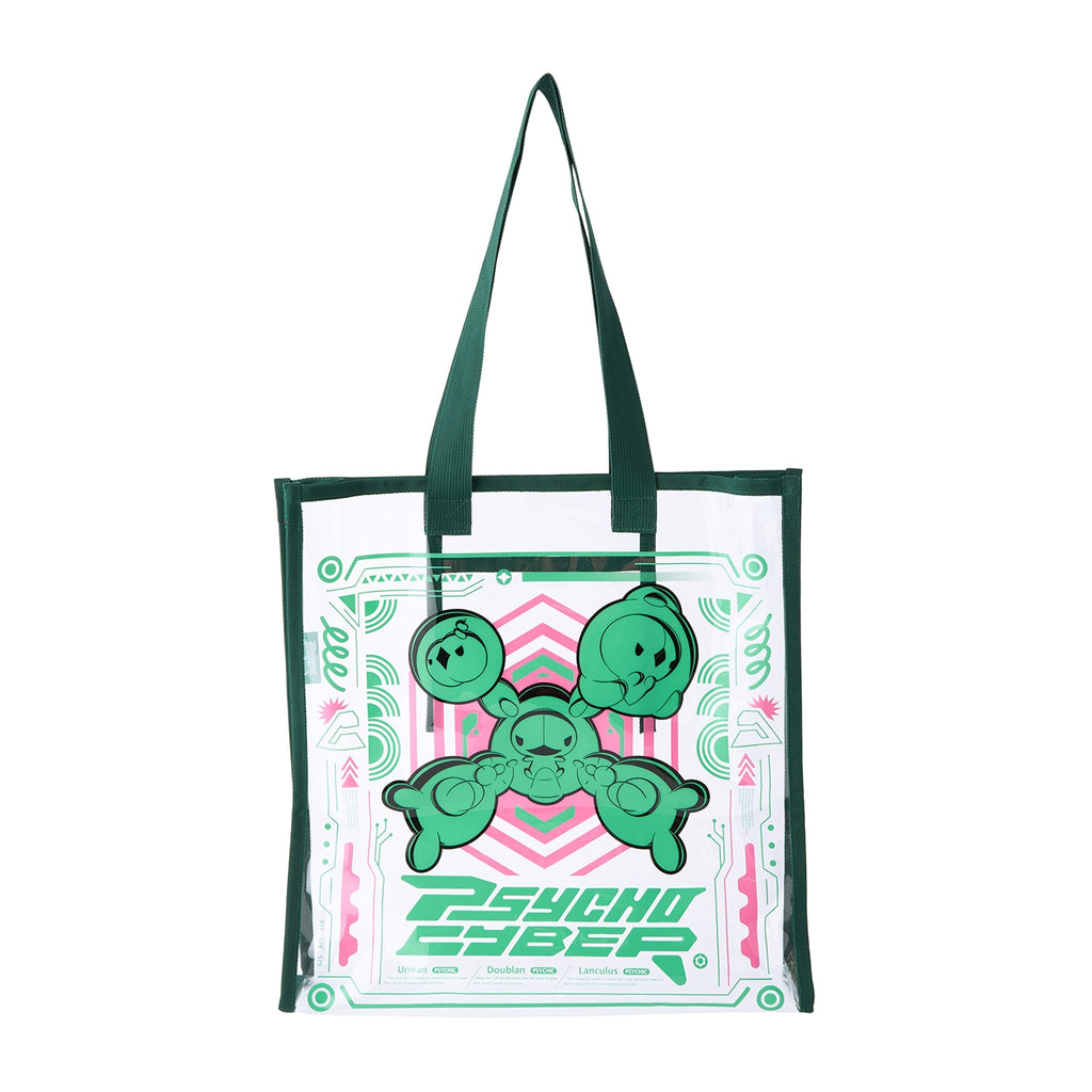 Clear tote bag PSYCHO CYBER Unilan Dubran Runcruz