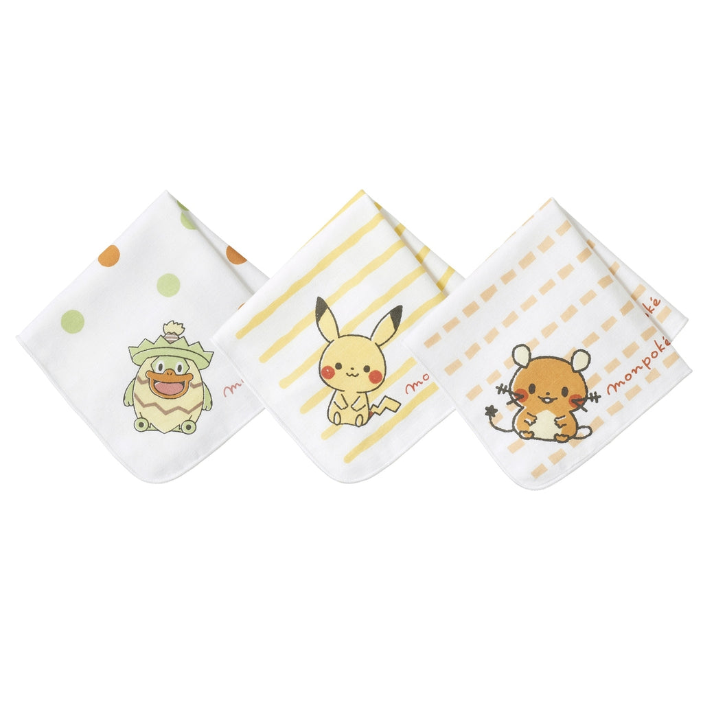 Monpoke Gauze Handkerchief 3P GN