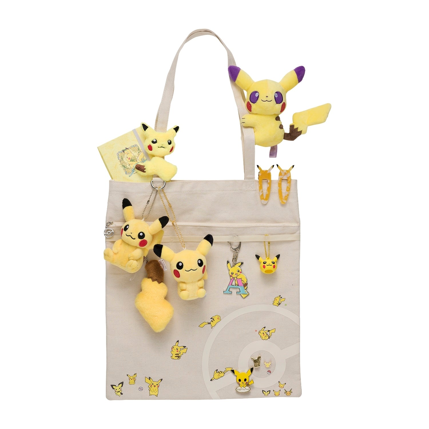 Pikachu alphabet keychain, Japanese anime character with red cheeks