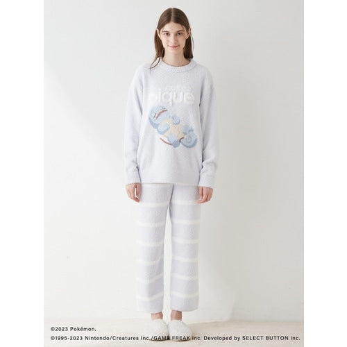 [gelato pique] Baby moco jacquard pullover & long pants set blue