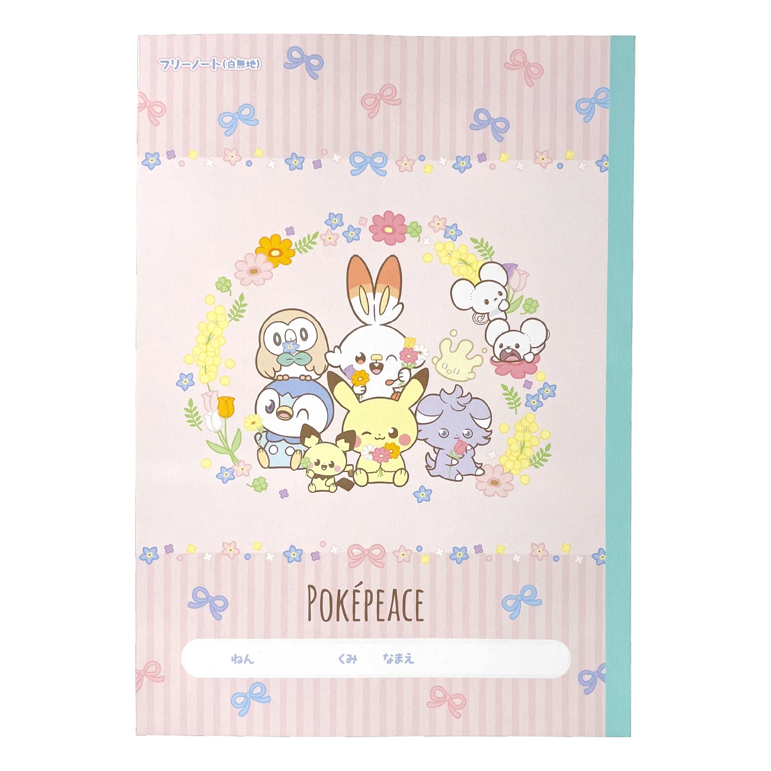 Pokepiece Flower Series Note with colorful floral design from Japan