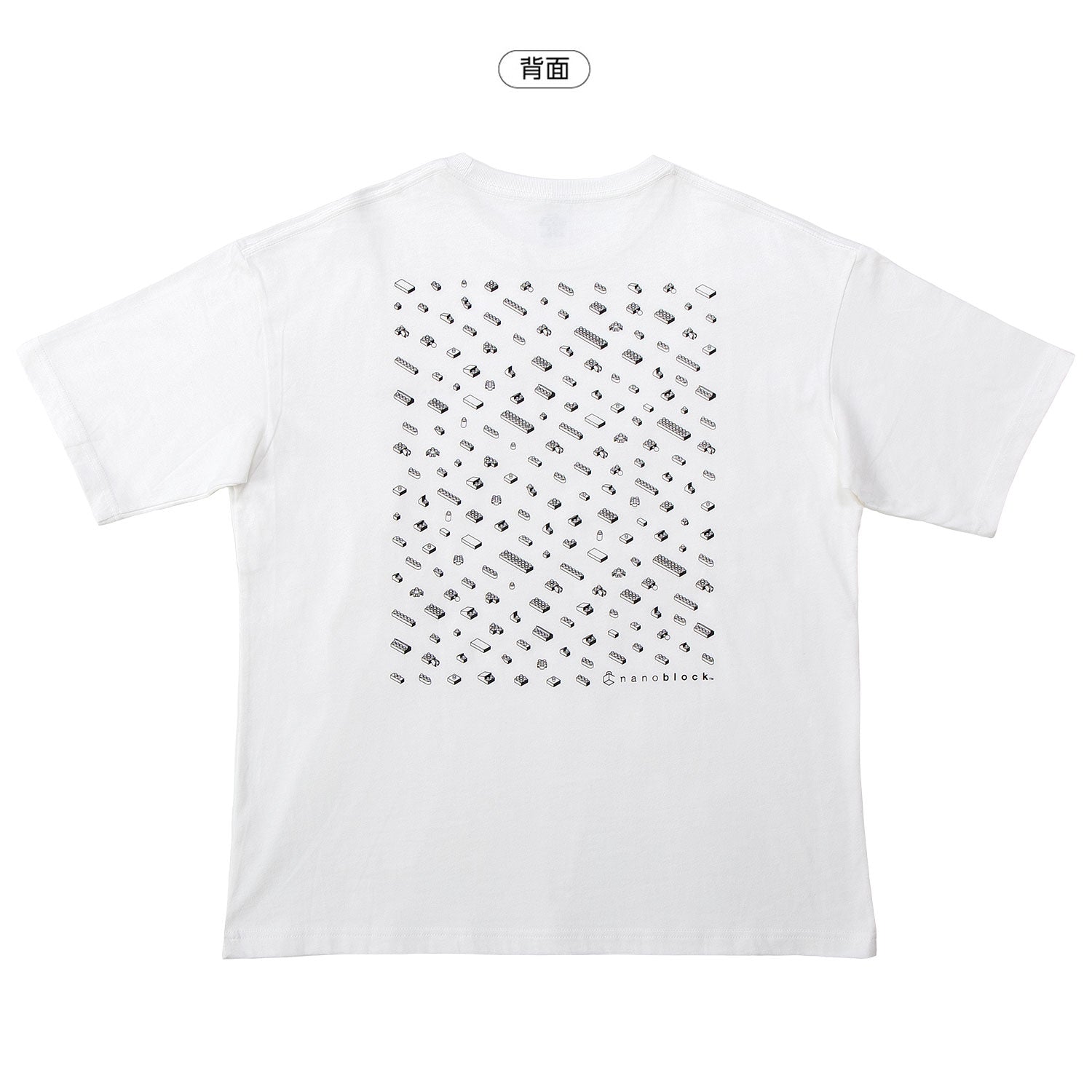 Nanoblock Big Silhouette T-shirt M (White)