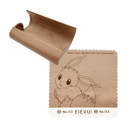 Official Pokemon Center Japan Eevee glasses case, collectible item with unique tape series design from Japan