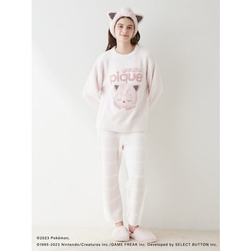 [gelato pique] Baby moco jacquard pullover & long pants set pink