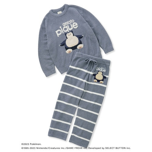 [gelato pique] [Men's] Baby Moco Jacquard Pullover & Long Pants Set Navy M/L