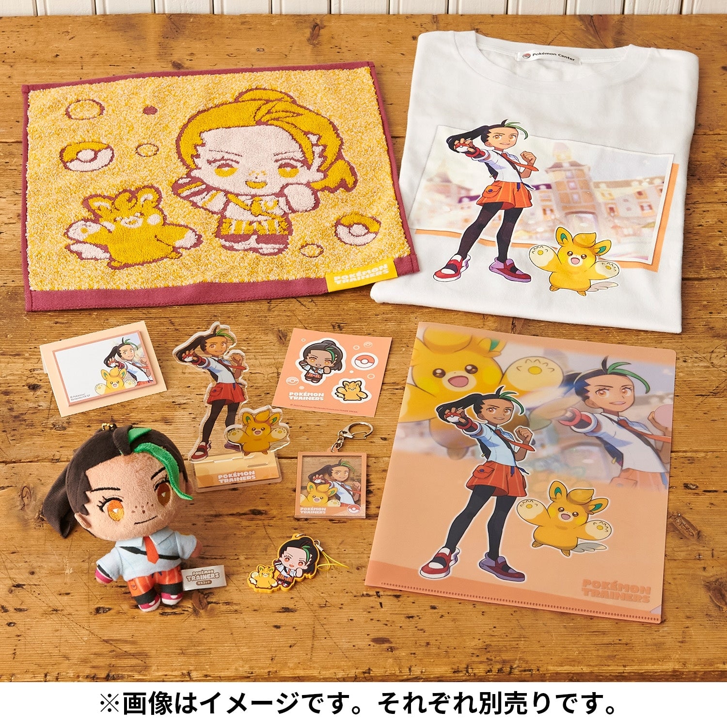 Pokémon Acrylic Stand Nemo & Pamot, with Pawmo in dynamic action, sourced from Japan
