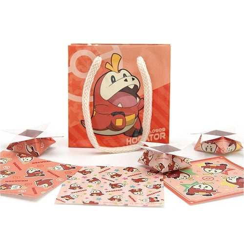 Detailed Origami Hogator figure from Japan, Pokemon collectible with bag