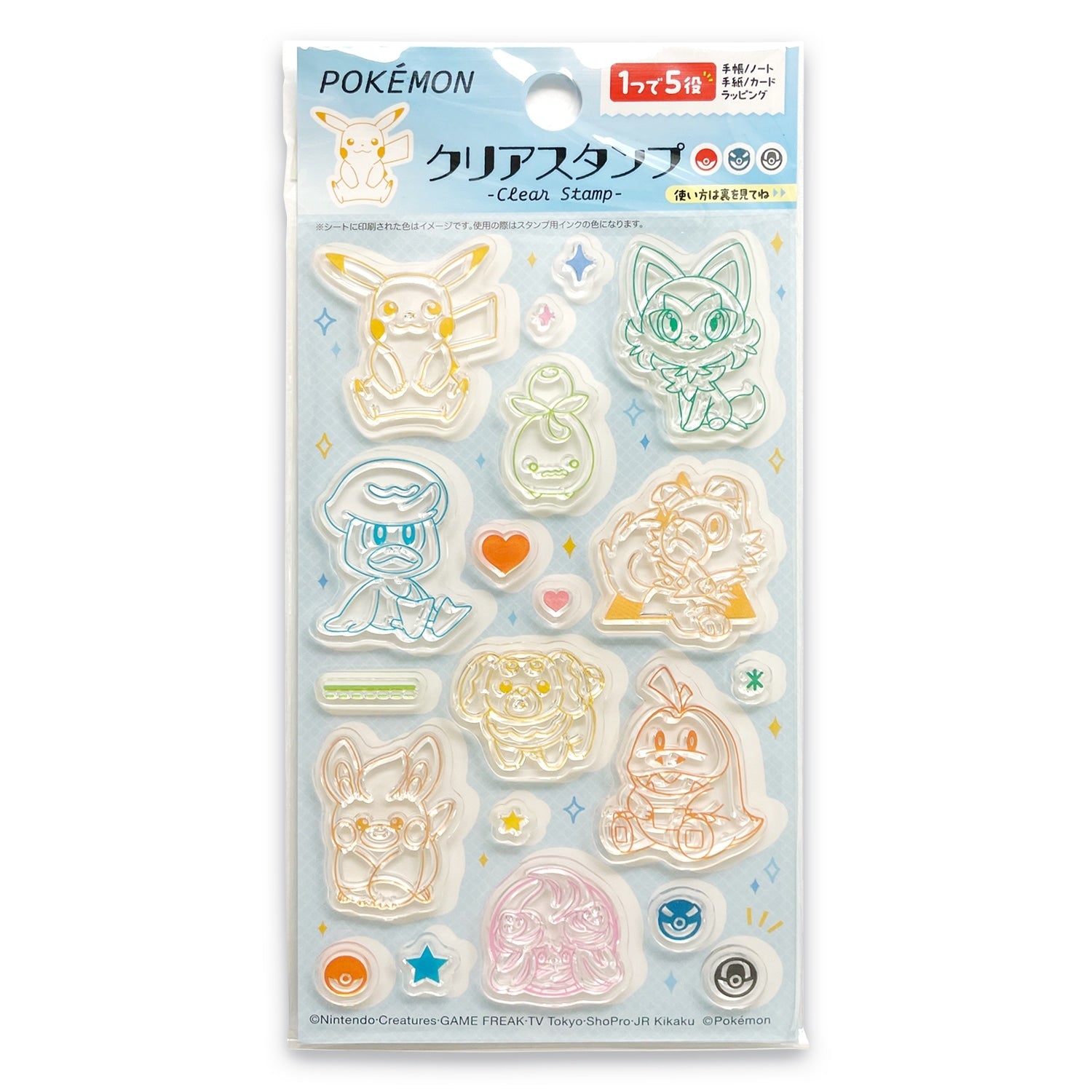 Pokemon Clear Stamp from Japan, featuring a colorful character design