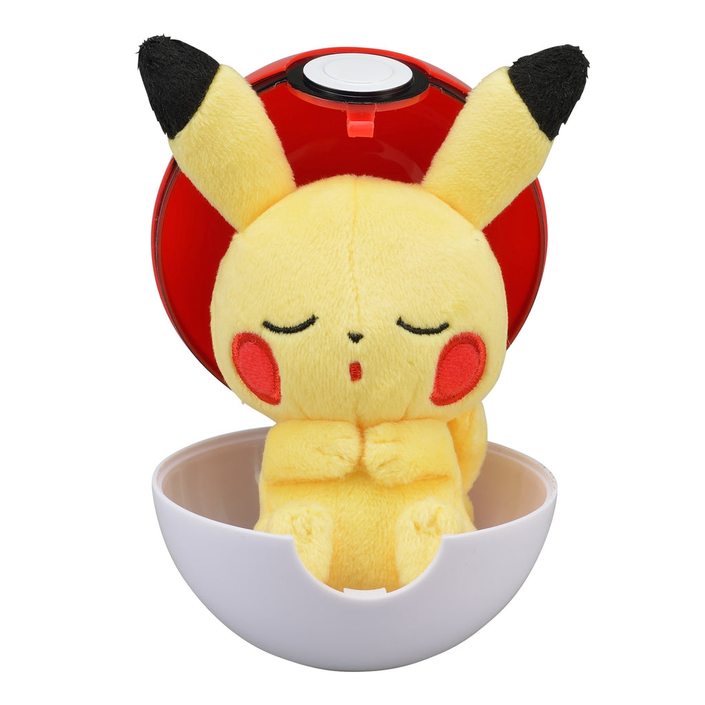 Authentic Japanese Pokemon plushie, detailed monster ball packaging