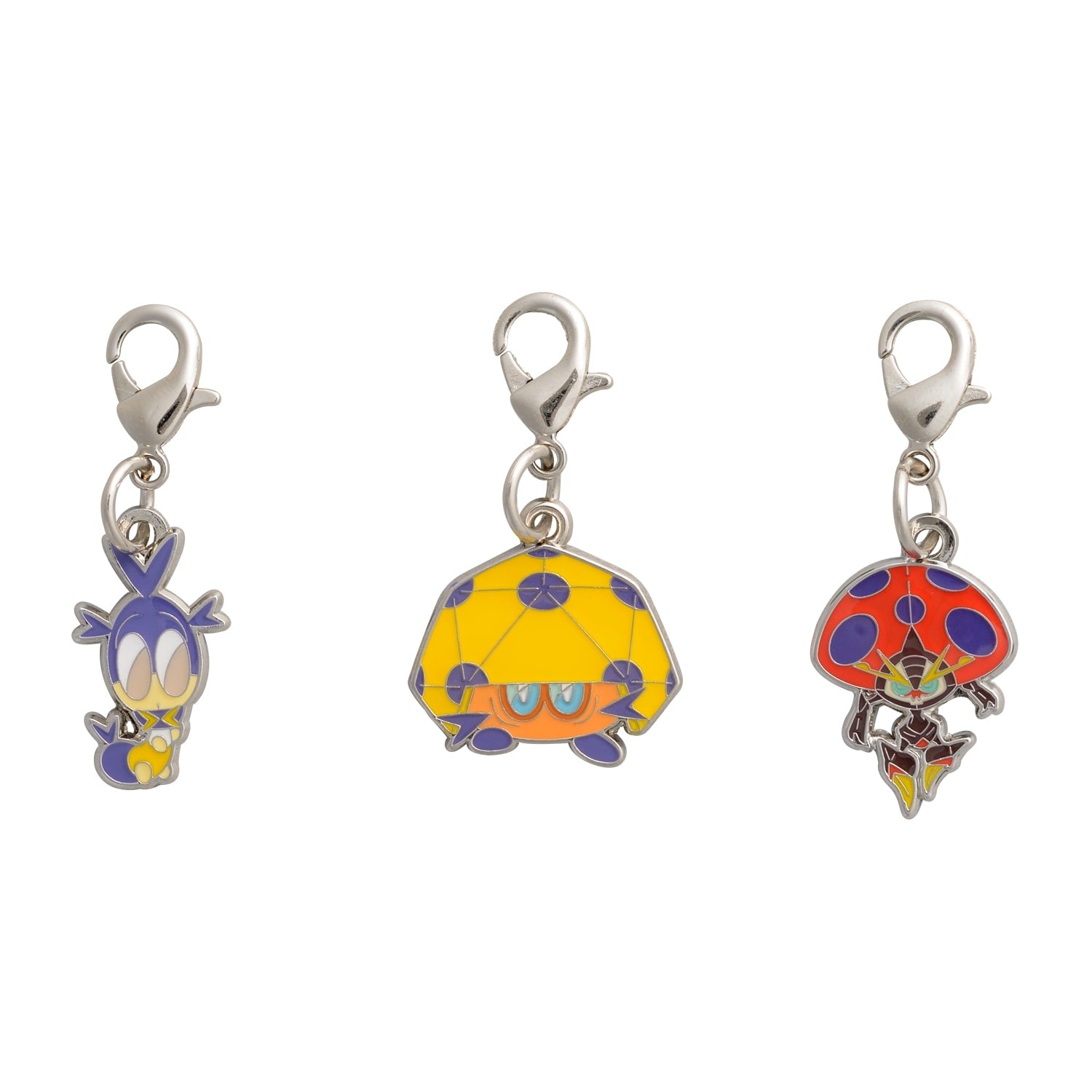 Pokemon metal charm 824, 825, 826 from Japan, featuring detailed character design