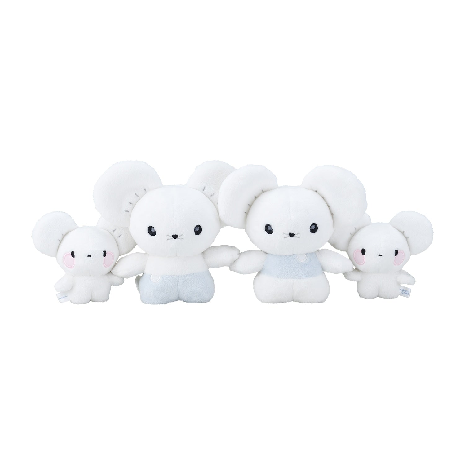 WAKKA de IKKA Narwhal Mouse plush toy set from Japan, magnetic connection detail