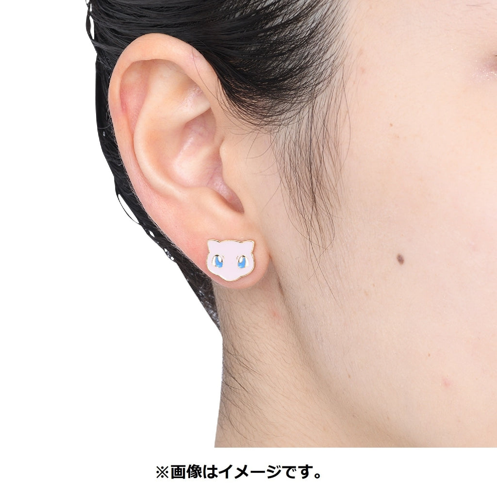 Close-up of Pokémon Earrings 3 Mew, showcasing detailed Mew face from Japan