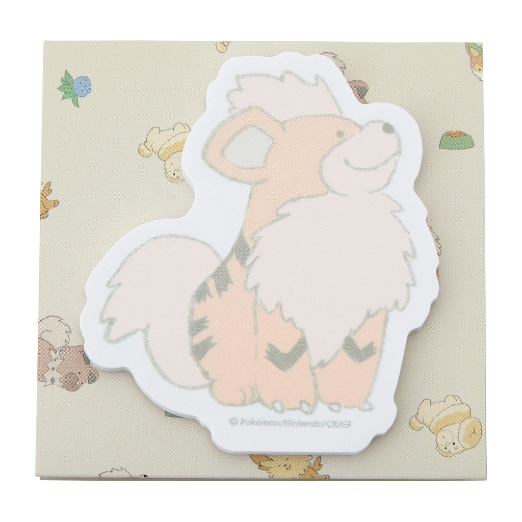 Pokemon Center Japan official Growlithe die-cut sticky notes, sourced from Japan