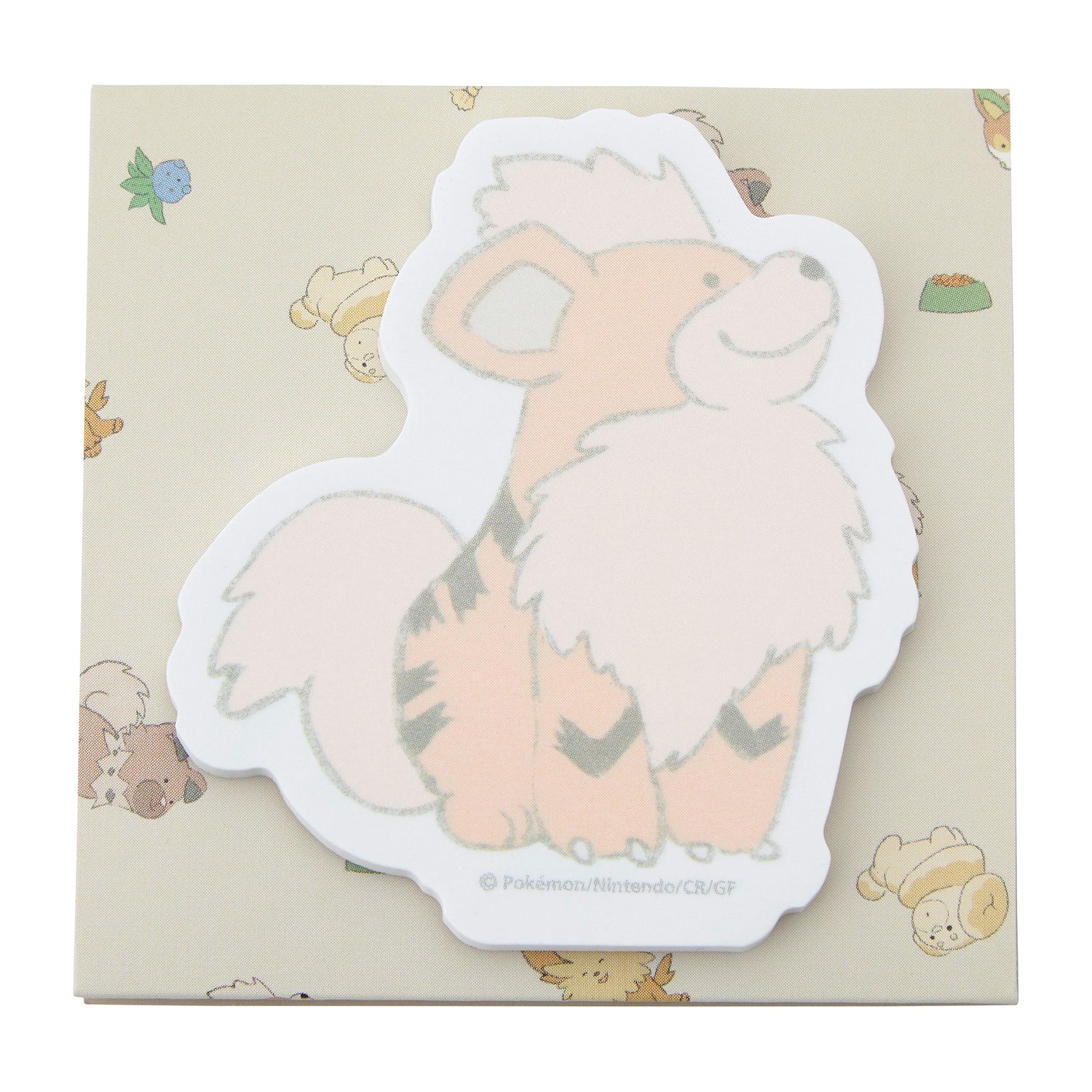 Pokemon Center Japan official Growlithe die-cut sticky notes, sourced from Japan