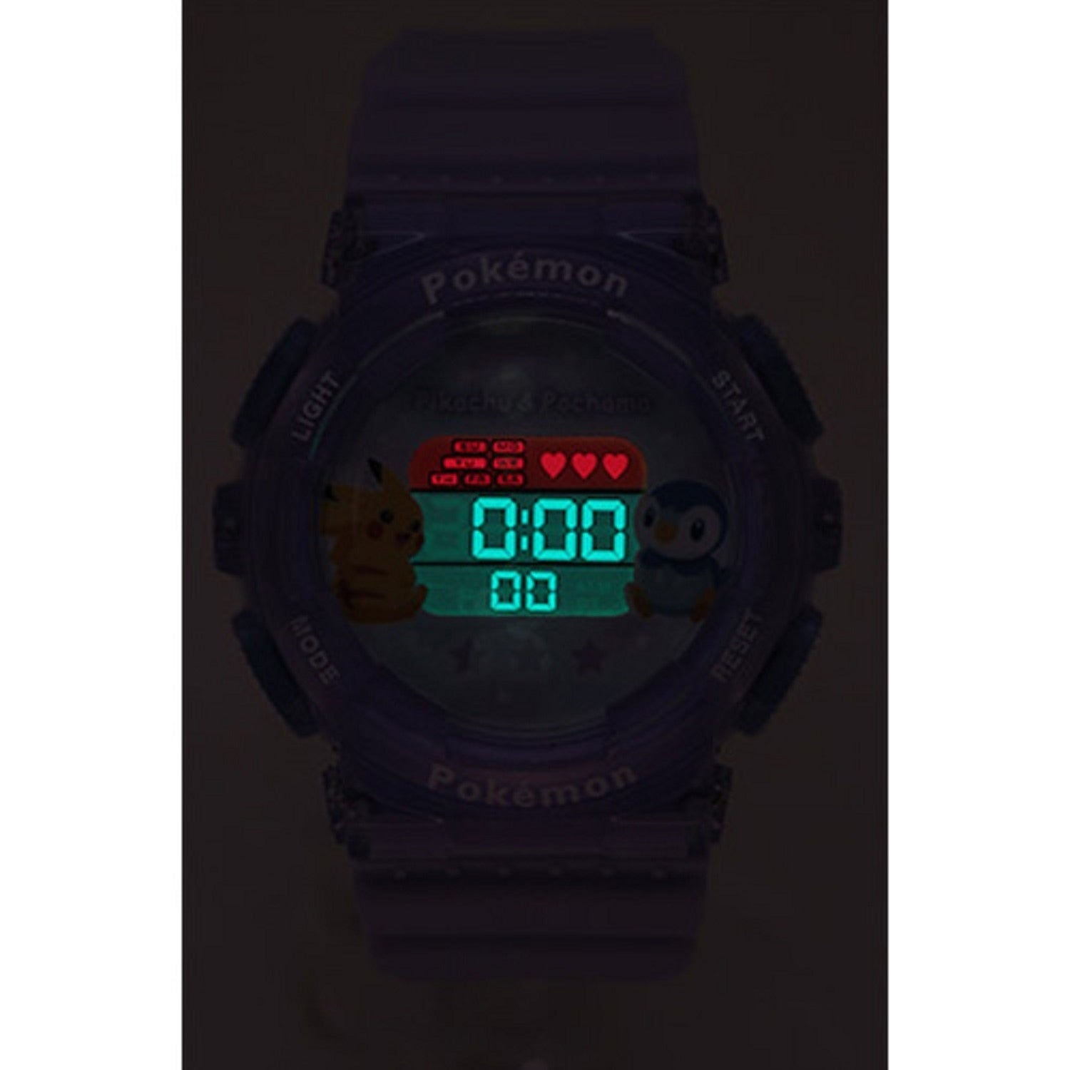 Pokemon Digital Watch Purple on wrist, demonstrating comfort and style from Japan