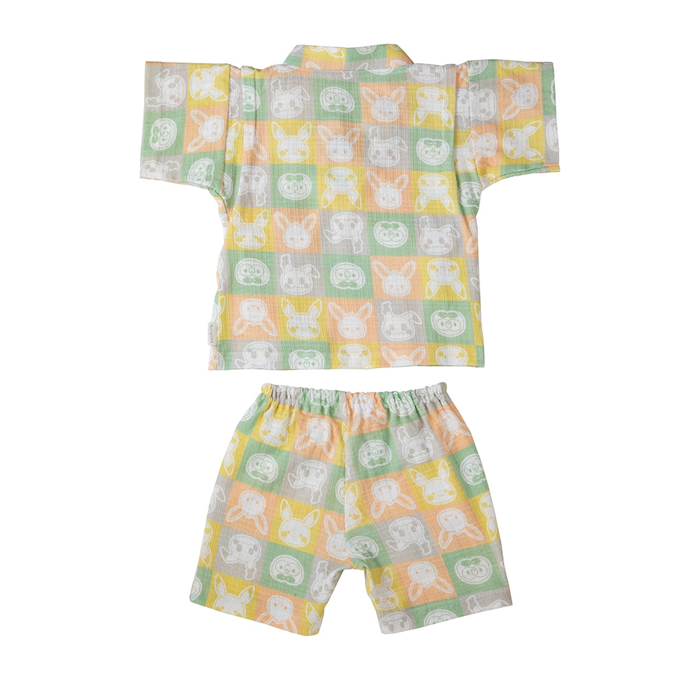 Monpoke Monpoke checkered pattern jinbei suit 90