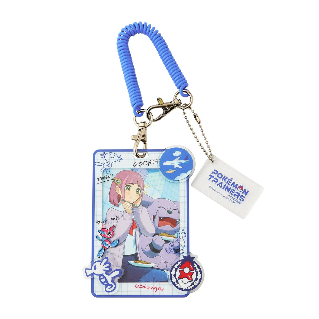 Pokémon Trainers Blueberry Academy Acrylic Photo Holder from Japan, featuring anime-style trainers