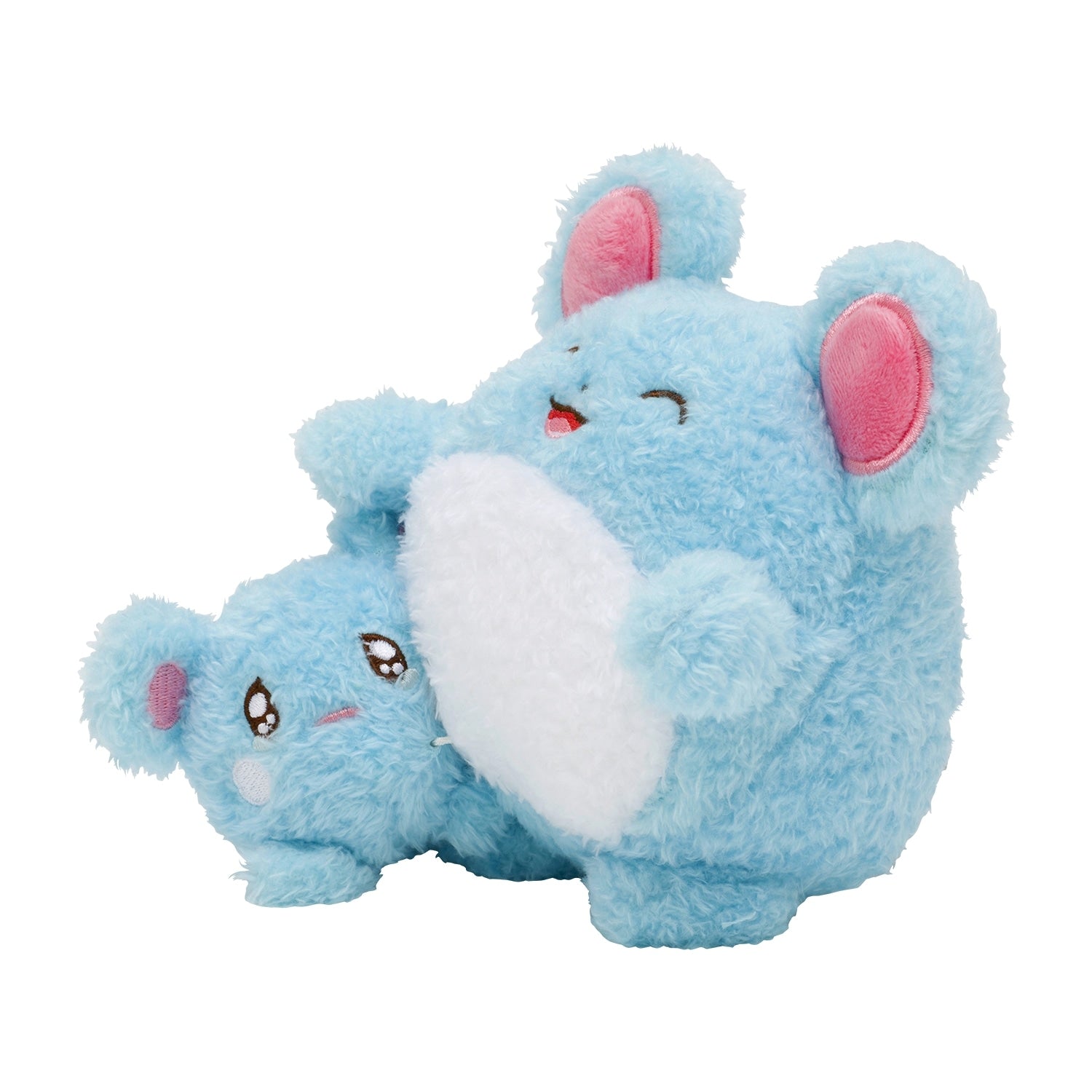Close-up of Buruburu...Mugyu! Nakibeso Rurili plushie from Japan, detailed stitching
