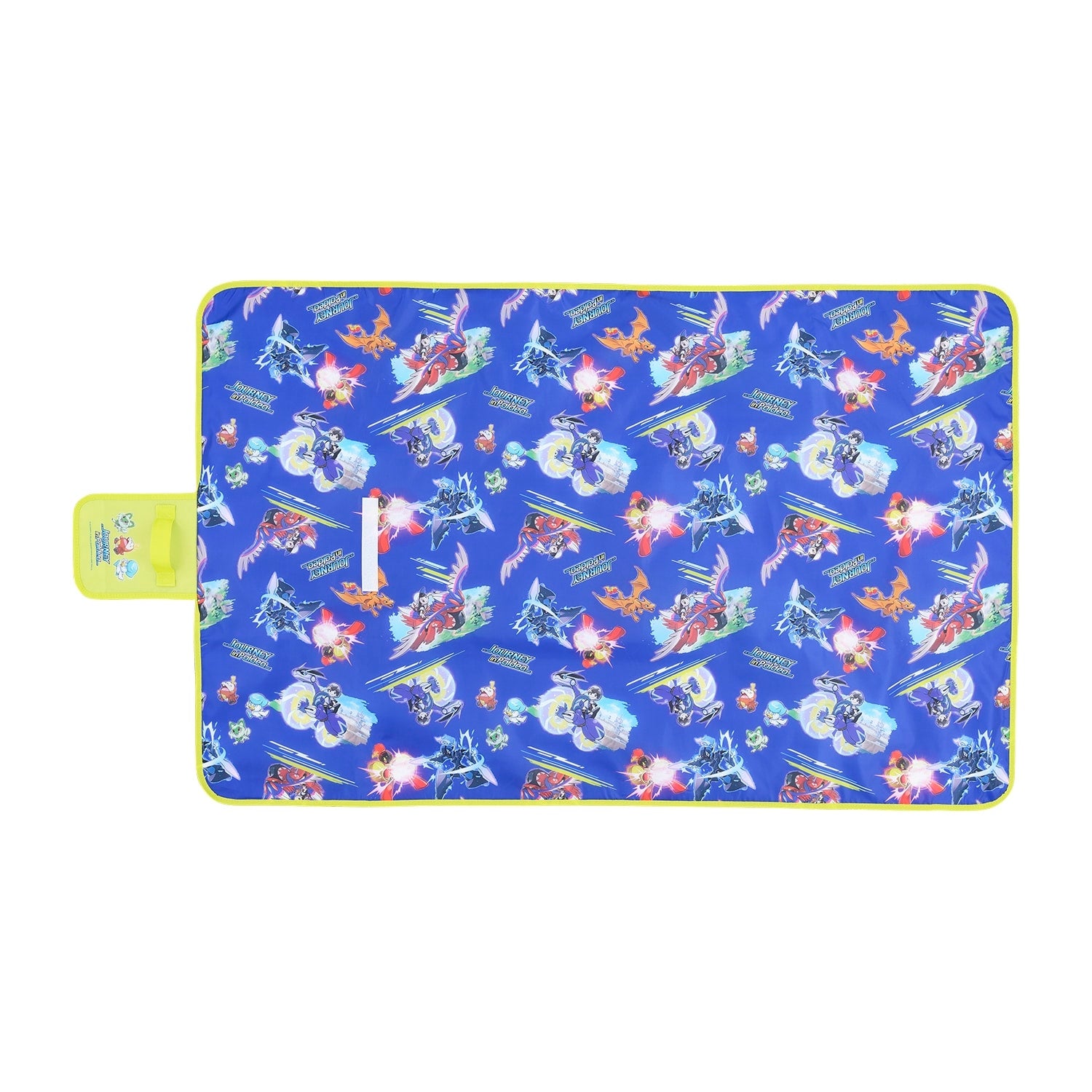 Official Pokemon Center Japan item, Leisure sheet JOURNEY in Paldea with vibrant colors