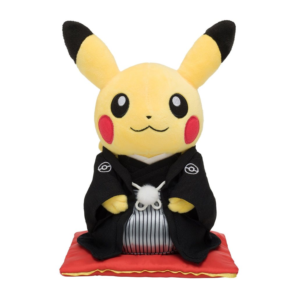 Pikachu male figure plush toy from Japan, smiling face