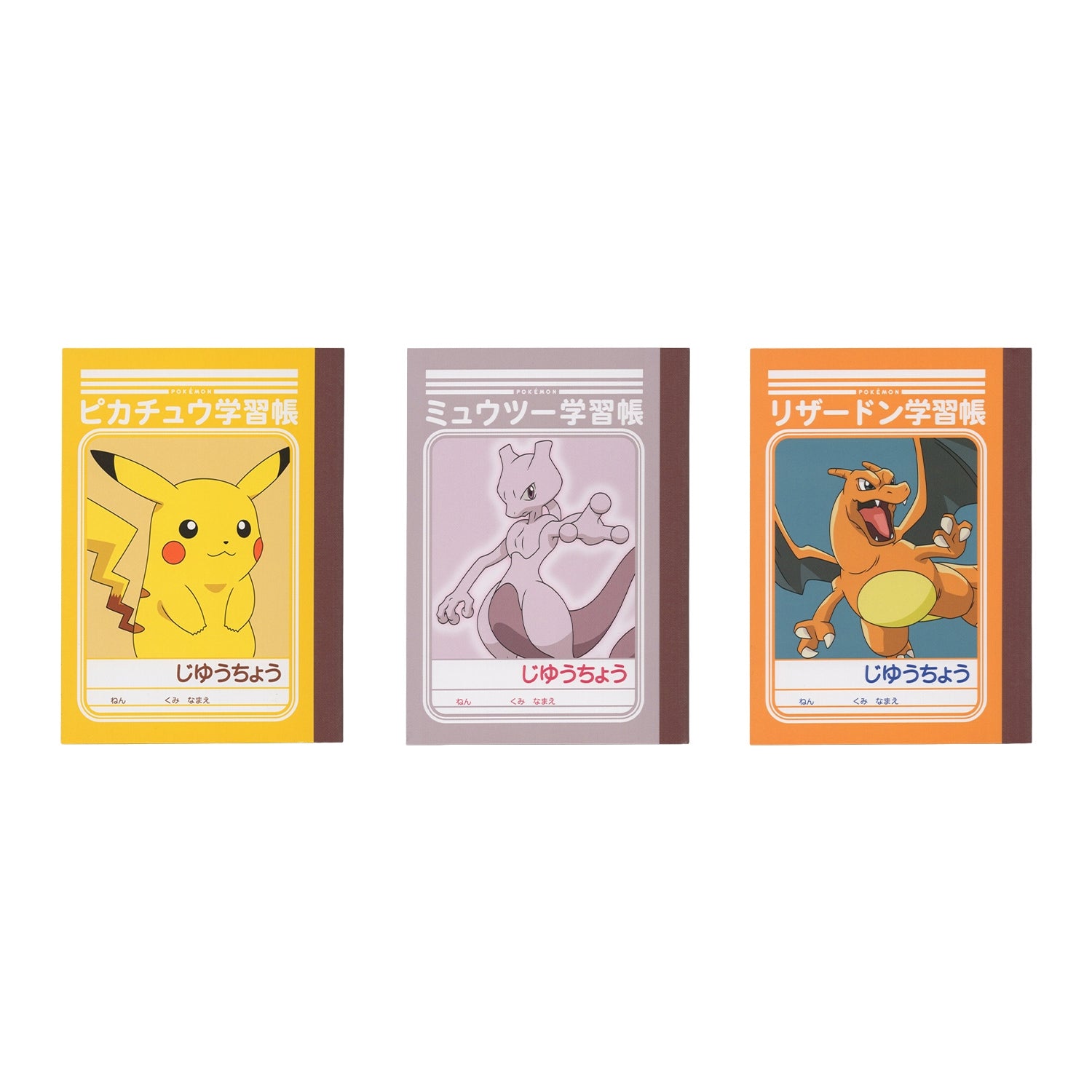 Mini study book set featuring official Pokemon characters, sourced from Japan