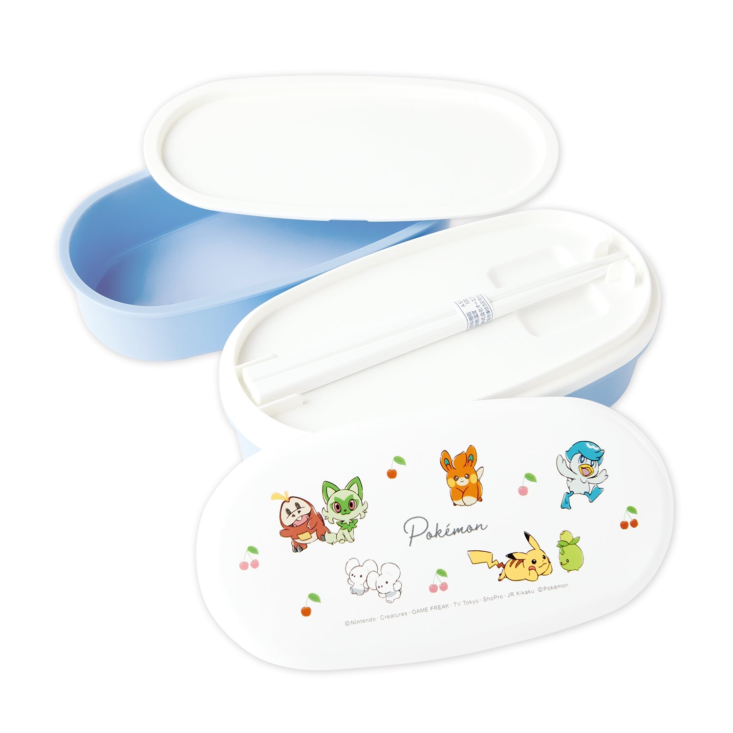 Oval microwave 2-tier lunch box/cherry flyer