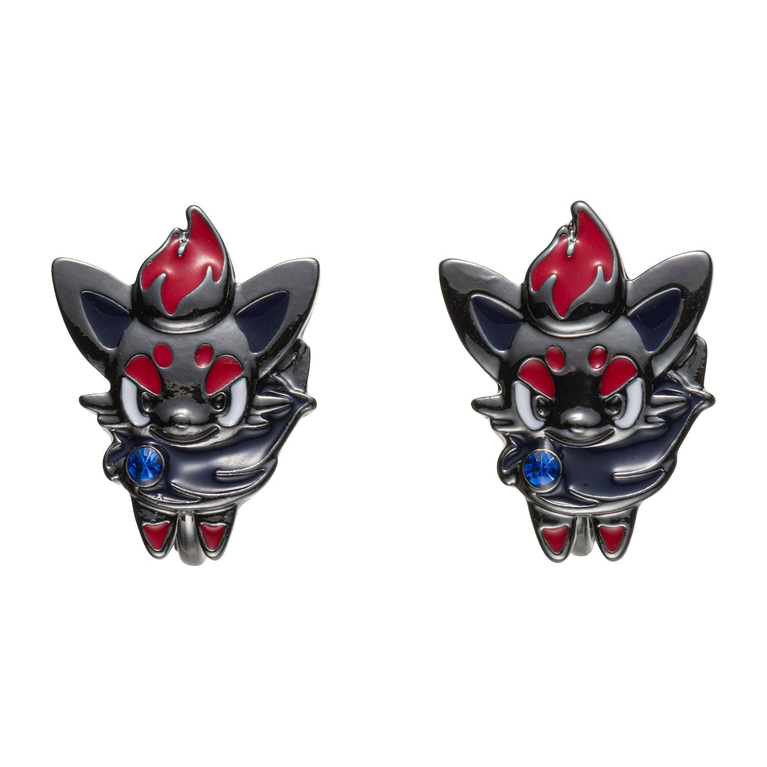 Pokémon Zorua earrings with detailed anime character design from Japan