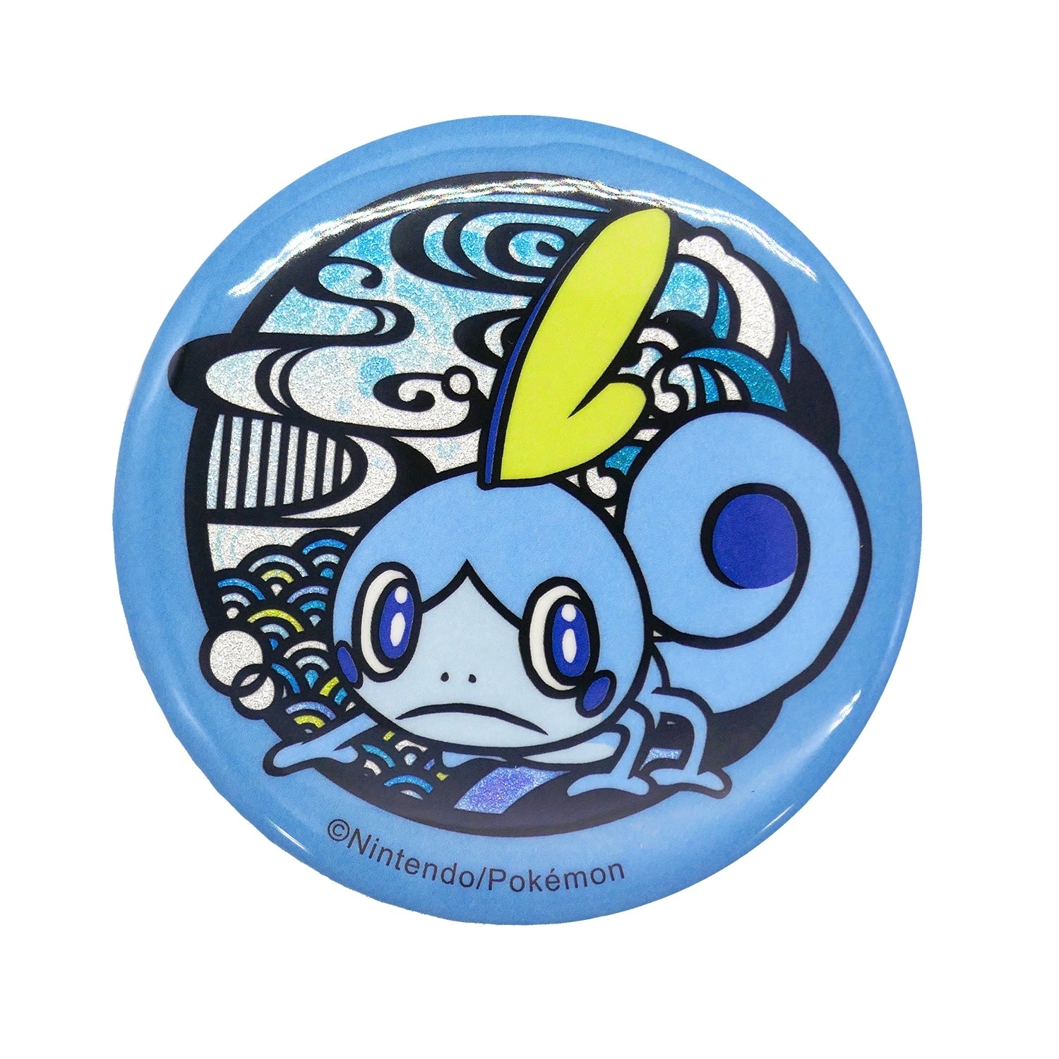 Sobble enamel pin with glittering details from Japan