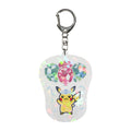 Pikachu keychain figure from Japan, showing front view with bright yellow color