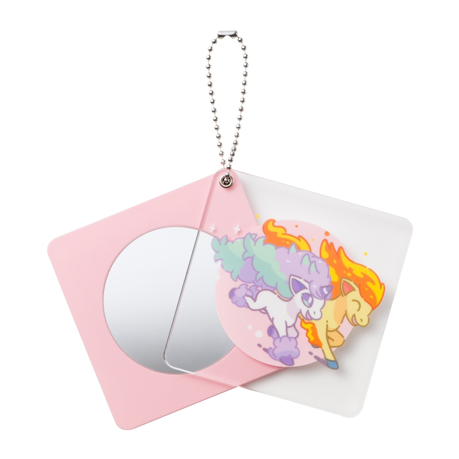 Close-up of Ponyta charm with fire details, sourced from Japan
