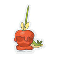 Pokemon Sticker Kamichu from Japan, featuring Dipplin with vibrant green and brown colors