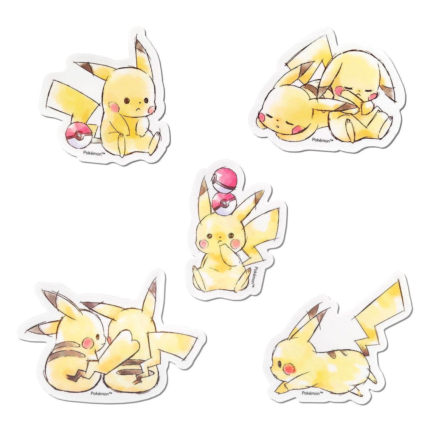 Pikachu sticker sheet with collector quality from Japan