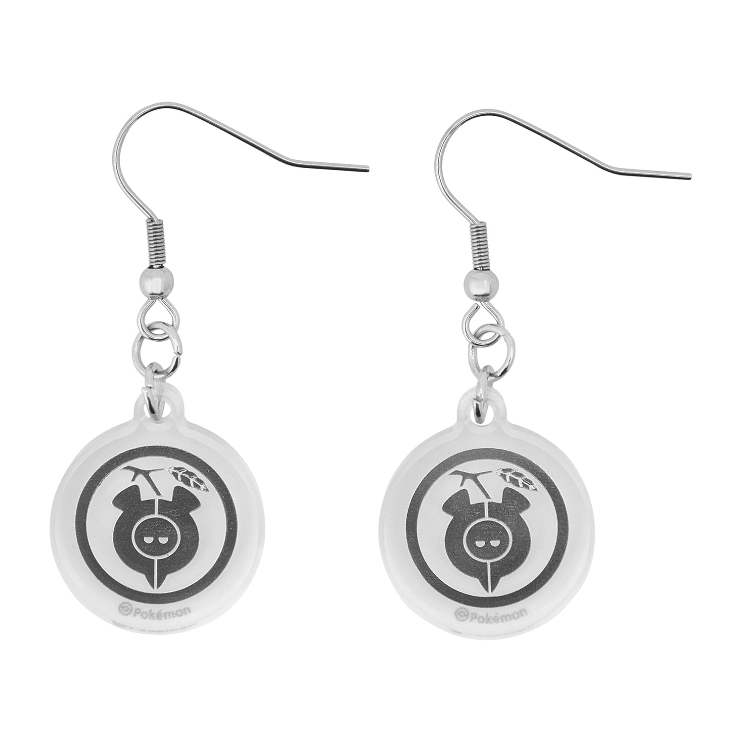 Pokemon Earrings Kitakami no Sato Momowaro with crest design from Japan