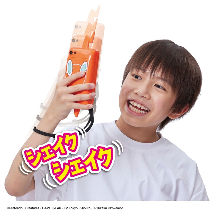 Close-up of Pokemon Rotom Phone Accessory, vibrant colors, from Japan