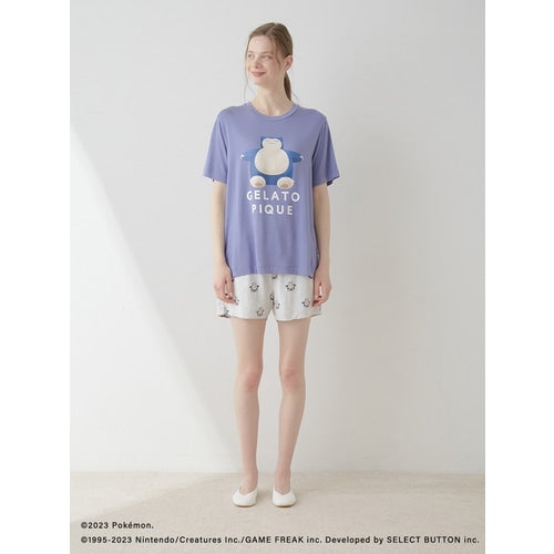 [gelato pique] Cool touch print T-shirt & shorts set navy