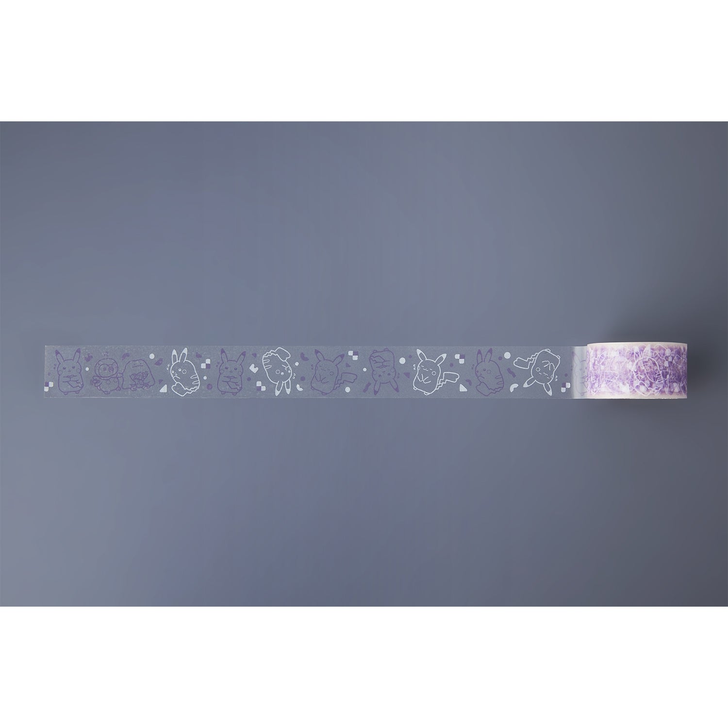 Transparent Pikachu Masking Tape from Japan, showing 10 pockets and colors