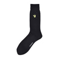 [Choice] Crew socks One point plain Pikachu BK (25-27cm)