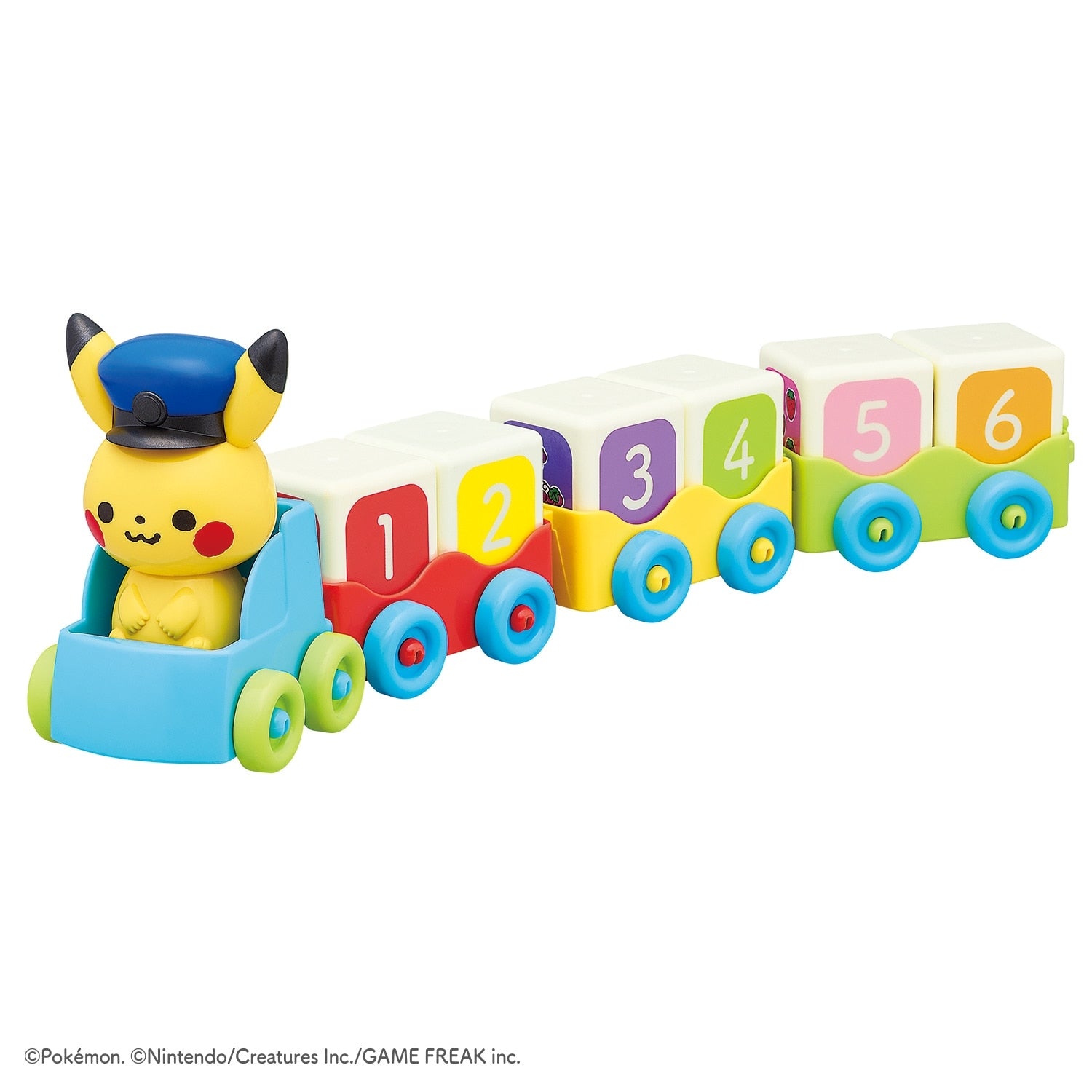 Monpoke Tsumiki no Densha collectible from Japan, featuring colorful Pokémon characters