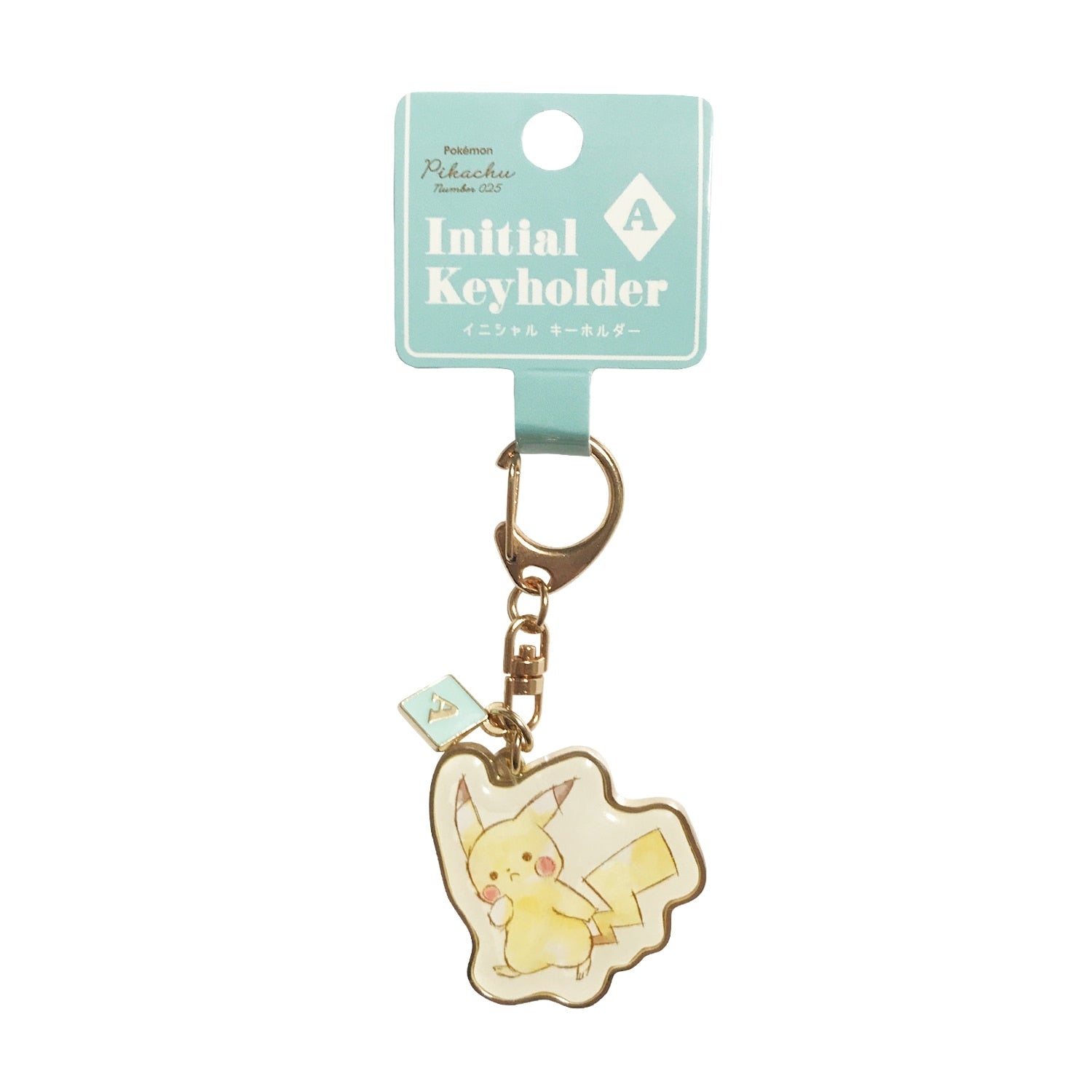 Pikachu number025 keychain with yellow electric mouse design from Japan