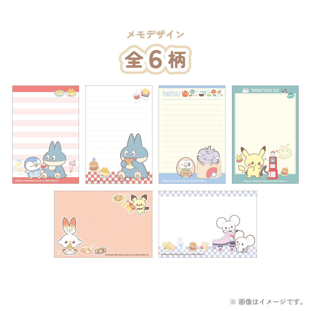 Authentic Patapata Memo Diner Poke Piece notebook from Japan, with official Pokemon Center Japan design