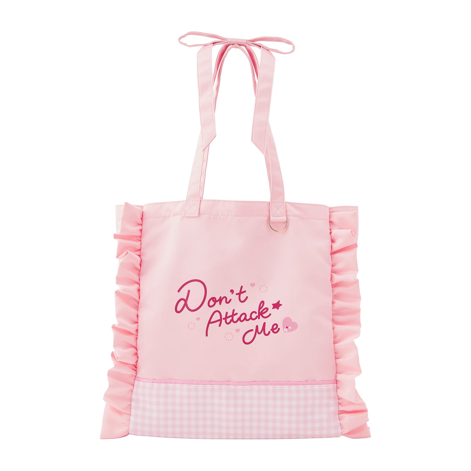 Frill tote bag Don’t Attack Me
